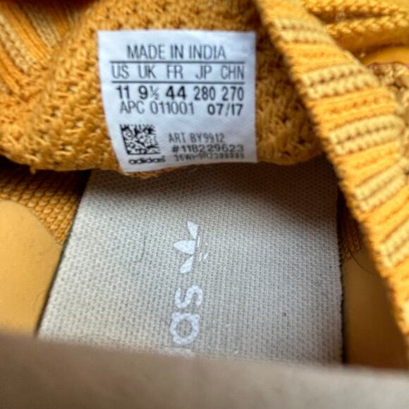 Adidas Womens Flashback Primeknit Legend Yellow Gold  BY9912 Size 11 - Picture 5 of 7